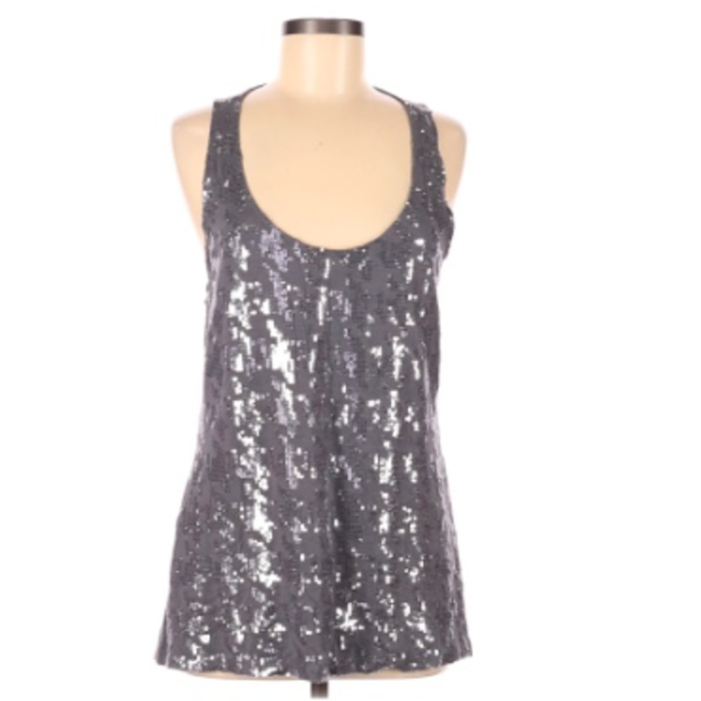 Halogen Sequin Tank Top Sz L